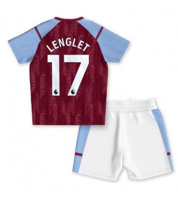 Aston Villa Clement Lenglet #17 Hjemmebanesæt Børn 2023-24 Kort ærmer (+ korte bukser)